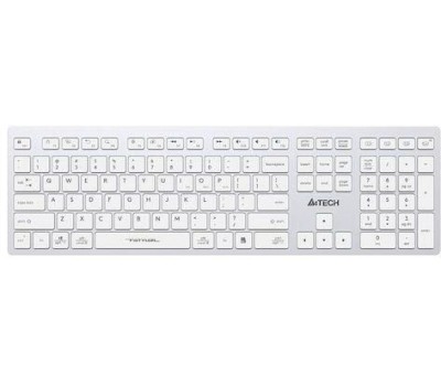 Клавиатура A4TECH Клавиатура Fstyler FBX50C, USB, Bluetooth/Радиоканал, белый [fbx50c white]