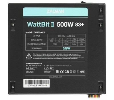 Блок питания ZALMAN Блок питания 500W ZM500-XEII (ATX, 20+4 pin, 120mm fan, PCI-E 6+2Px2, 4xSATA) (ZM500-XEII)