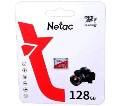 Карта памяти NETAC Карта памяти microSDXC UHS-I U1 P500 Eco 128 ГБ, 90 МБ/с, Class 10, NT02P500ECO-128G-S, 1 шт., без адаптера