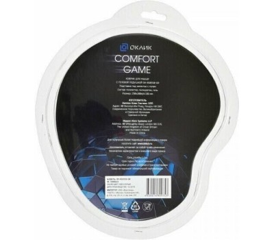 Коврик для мыши OKLICK Коврик для мыши OK-RG0580-BK (S) черный, ткань, 245х220х24мм