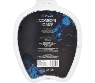 Коврик для мыши OKLICK Коврик для мыши OK-RG0580-BK (S) черный, ткань, 245х220х24мм