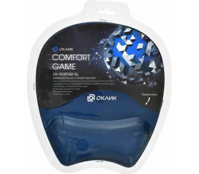 Коврик для мыши OKLICK Коврик для мыши OK-RG0580-BK (S) черный, ткань, 245х220х24мм