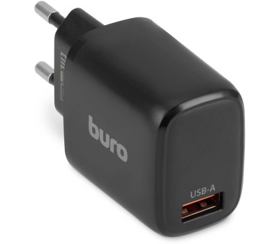 СЗУ BURO Сетевое зарядное устройство BUWG1, USB-A, 18Вт, 3A, черный [buwg18p100bk]