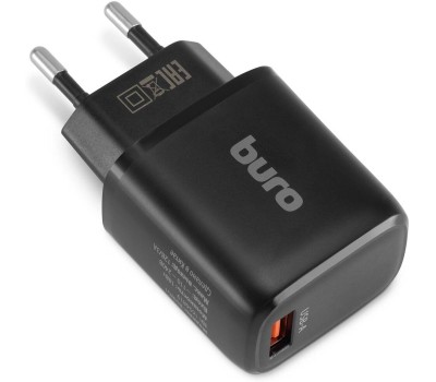 СЗУ BURO Сетевое зарядное устройство BUWG1, USB-A, 18Вт, 3A, черный [buwg18p100bk]