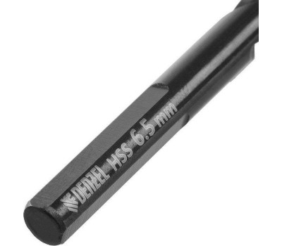 Сверло DENZEL Сверло по металлу, 6,5 мм, HSS-Tin, Golden Tip, 10 шт. 717216