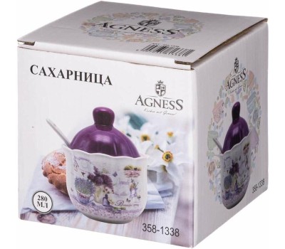 Сахарница AGNESS САХАРНИЦА С ЛОЖКОЙ 