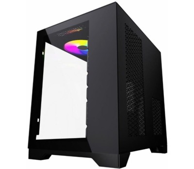 POWERCASE Корпус Корпус Vision Micro, Black, Tempered Glass, 4х 120mm 5-color fan, чёрный, mATX (CVBM-L4) (CVBM-L4) (202896)
