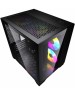 POWERCASE Корпус Корпус Vision Micro, Black, Tempered Glass, 4х 120mm 5-color fan, чёрный, mATX (CVBM-L4) (CVBM-L4) (202896)