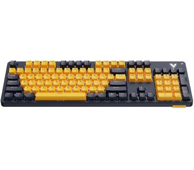 RAPOO Игровая механическая клавиатура проводная V500PRO-2024, цвет - желтый/синий