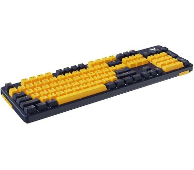 RAPOO Игровая механическая клавиатура проводная V500PRO-2024, цвет - желтый/синий