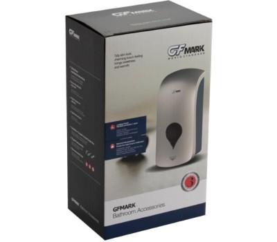 GFmark - Дозатор жидкого МЫЛА, универсальный, пластиковый, БЕЛЫЙ, с глазком - капля, 400 мл 641