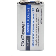 Элементы питания GOPOWER (00-00017863) 6LR61 BL1 ALKALINE 9V (1/10/240) Крона