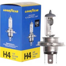Лампа галогенная GOODYEAR GY014120 лампа галогенная автомобильная Н4 12V 60/55W P43t
