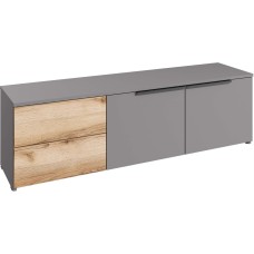 Модульная мебель МЕБЕЛЬ-КОМПЛЕКС ЙОРК Тумба под ТВ комбинированная Серый шифер/Дуб Делано