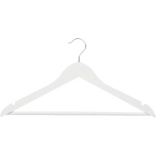 РЫЖИЙ КОТ Вешалка деревянная с перекладиной, цвет белый (311388)