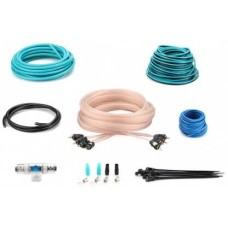 Комплект проводов ASPECT AWK-8.4 для 4-кан. усилителя, омедненный алюминий (ССА), 8AWG, 4RCA-4RCA