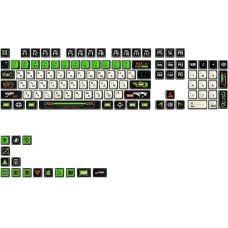 Кейкапы AULA Venom черно-бело-зеленые