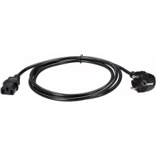 PREMIER Кабель питания 5-280, IEC C13 (прямой) - Евровилка (угловой), круглое, 1.5м, Bulk, черный [5-280(1.5) 1.5]