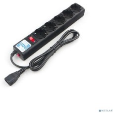 PowerCube Фильтр-удлинитель (SPG5-В2) 1.9 м, , 5 розеток, д/подкл. к UPS (C14), 10А/2,2кВт, черный
