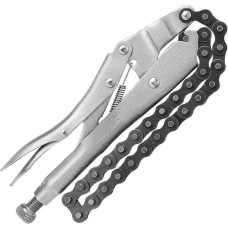 Зажимные клещи DELI Зажимные клещи цепные с фиксатором DL20018 230мм, длина цепи 450мм, регулировочный винт