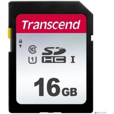 Карта памяти TRANSCEND SecureDigital 16Gb TS16GSDC300S {SDHC Class 10, UHS-I}