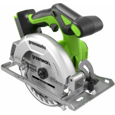 Дисковая пила Greenworks GD24CS165 Дисковая пила 24 V, бесщеточная, 165х20мм, 4800 об/мин, рез 57мм, без АКБ и ЗУ [1501607]
