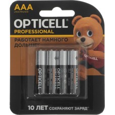 OPTICELL Батарея Professional LR03 AAA (4шт) блистер