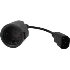 LANMASTER Шнур питания LAN-PPS/14-0.2-BK Schuko-С14 проводник.:3x0.75мм2 0.2м 220В 10А (упак.:1шт) черный