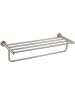 GFmark - Полка для полотенца с опорой, большая, из нержавеющей стали, с круглыми основаниями, цвет САТИН. 80142