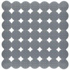 MULTIDOM Коврик для душа массажный, 43х45 см (серый) ПТ72-64