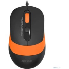 A4TECH Мышь проводная Fstyler FM10S black/orange (USB, оптическая, silent, 1600dpi, 3but) (FM10S USB ORANGE)