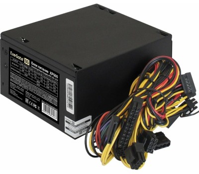 Блок питания EXEGATE 500W XP500, ATX, PC, black, 12cm fan, 24p+4p, 6/8p PCI-E, 3*SATA, 2*IDE, FDD (EX219463RUS)