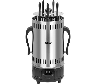 Электрошашлычница BBK BBQ601T н.сталь/черный