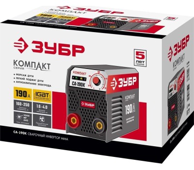 Сварочный аппарат ЗУБР СА-190 Сварочный аппарат инверторный 190 А