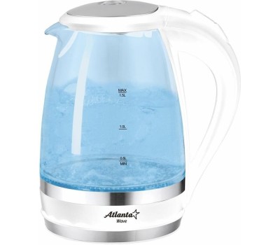 Чайник электрический ATLANTA ATH-2463 стекло белый