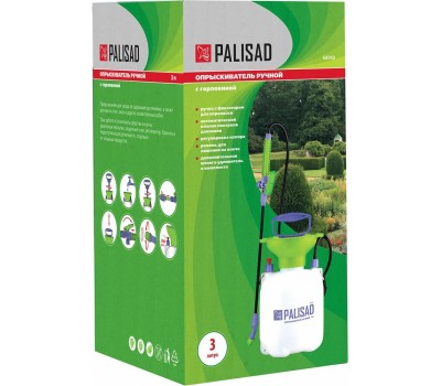 Опрыскиватель PALISAD Опрыскиватель 3 л, ручной, с горловиной, насосом, шлангом, разбрызгивателем 64743