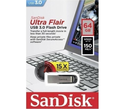 флешка SANDISK 64GB Cruzer Ultra Flair USB3.0 (SDCZ73-064G-G46)