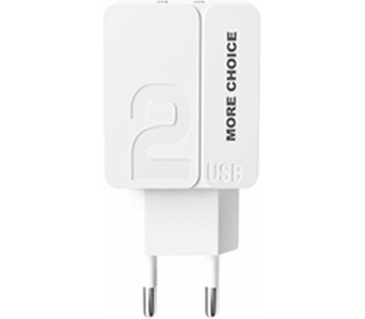 СЗУ MORE CHOICE (4627151191928) NC46i СЗУ 2USB 2.4A для 8-pin - 1м White Grey