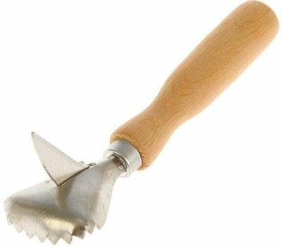 Рыбочистка MALLONY Рыбочистка с деревянной ручкой, с ножом,155 мм, бук (003869)