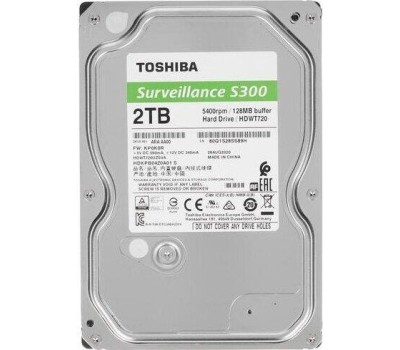 Жесткий диск TOSHIBA SATA-III 2Tb HDWT720UZSVA Surveillance S300 (5400rpm) 128Mb 3.5