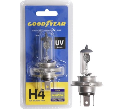 Лампа галогенная GOODYEAR GY014120 лампа галогенная автомобильная Н4 12V 60/55W P43t