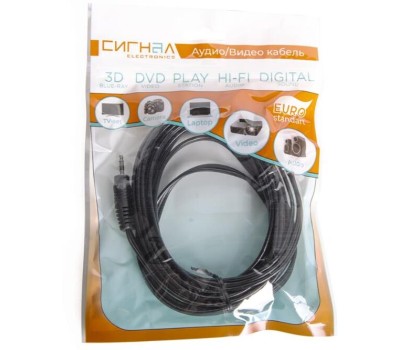 Кабель СИГНАЛ 3,5Дж-3RCA, 3,0 м