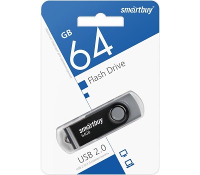 USB-флэш SMARTBUY (SB032GB2TWK) UFD 2.0 032GB Twist Black черный