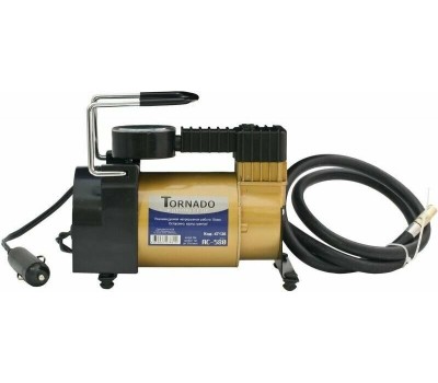 Автокомпрессор TORNADO АC-580 10 A, 35 л/мин, 140 PSI, 12В металл. корпус (с сумкой) 44199