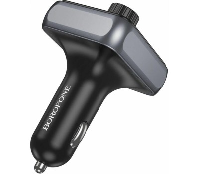 Трансмиттер BOROFONE (6941991115257) BC50 FM-трансмиттер+АЗУ 2USB+1Type-C PD20W+QC3.0 , Black