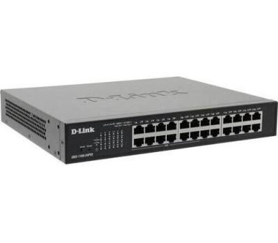 D-Link DGS-1100-24PV2/A3A Настраиваемый L2 коммутатор c 24 портами 10/100/1000Base-T (12 портов РоЕ 802.3af/at, PoE-бюджет 100 Вт)