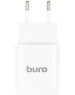 СЗУ BURO Сетевое зарядное устройство BUWG1, USB-A, 18Вт, 3A, белый [buwg18p100wh]
