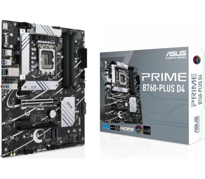 Материнская плата ASUS PRIME B760-PLUS (Socket 1700, ATX, 4xDDR5(192GB), DP/HDMI, 2xPCIe 4.0x16/1xPCIe 4.0, 1xLAN (2.5GbE), 4xSATA 6Gb/s, 3xM.2, 2xUSB 3.2, 4xUSB 2.0, 1xPS/2) 90MB1EF0-M1EAY0