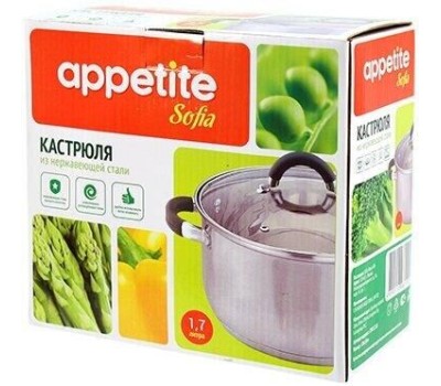 Кастрюля APPETITE Кастрюля нерж София / Sofia 1,7л ТМ