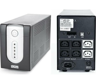 PowerCom Imperial IMP-1500AP ИБП {Line-Interactive, 1500VA / 900W, Tower, 6xIEC-320 С13: 4 с резервным питанием + 2 с фильтрацией, USB} (671479)